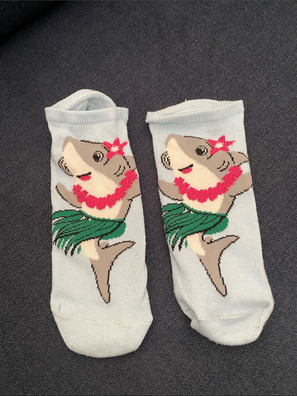 Light Blue Hula Shark Socks